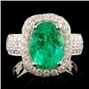 Image 1 : 18K Gold 3.60ct Emerald & 2.27ctw Diamond Ring