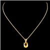 Image 2 : 14K Gold 1.30ct Citrine Pendant