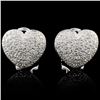 Image 1 : 14K White Gold 1.04ctw Diamond Earrings