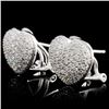 Image 2 : 14K White Gold 1.04ctw Diamond Earrings