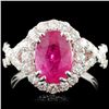Image 1 : 18K Gold 2.81ct Ruby & 1.00cw Diamond Ring
