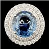Image 1 : 18K Gold 6.74ct Sapphire & 1.31ctw Diamond Ring