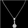 Image 2 : 18K White Gold 1.15ctw Diamond Pendant