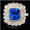 Image 1 : 18K White Gold 4.14ct Tanzanite & 1.41ctw Diamond