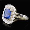 Image 2 : 18K White Gold 4.14ct Tanzanite & 1.41ctw Diamond