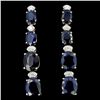 Image 1 : 14K Gold 5.00ct Sapphire & 0.35ctw Diamond Earring