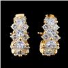 Image 1 : 18K Yellow Gold 3.25ctw Diamond Earrings
