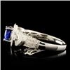 Image 4 : 18K Gold 0.93ct Sapphire & 0.48ctw Diamond Ring