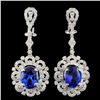 Image 1 : 18K Gold 6.66ctw Tanzanite & 3.31ctw Diamond Earri