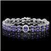 Image 1 : `14K Gold 25.00ct Tanzanite & 1.30ct Diamond Brace