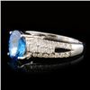 Image 2 : 14k White Gold 1.15ct Sapphire & 0.42ctw Diamond R