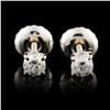 Image 1 : 14K Gold 0.19ctw Diamond Earrings