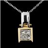 Image 1 : 14K Gold 0.46ctw Diamond Pendant