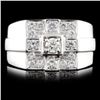Image 1 : 14K White Gold 0.79ctw Diamond Ring