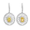 Image 1 : 14K Gold 2.00 Yellow Sapphire & 0.80ct Diamond Ear