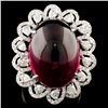 Image 1 : 18K Gold 25.37ct Rubellite & 1.60ctw Diamond Ring