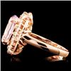 Image 3 : 14K Gold 4.92ct Kunzite & 0.43ctw Diamond Ring