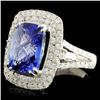 Image 2 : 18K Gold 4.77ct Tanzanite & 1.24ctw Diamond Ring