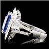 Image 3 : 18K Gold 4.77ct Tanzanite & 1.24ctw Diamond Ring