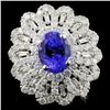 Image 1 : 18K White Gold 2.27ct Tanzanite & 2.14ct Diamond R