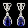 Image 1 : 14K Gold 7.58ctw Tanzanite & 1.27ctw Diamond Earri