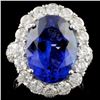 Image 1 : 18K White Gold 8.16ct Tanzanite & 2.63ct Diamond R