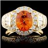 Image 1 : 18K Yellow Gold 2.54ct Sapphire & 1.15ct Diamond R
