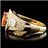 Image 3 : 18K Yellow Gold 2.54ct Sapphire & 1.15ct Diamond R