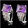 Image 2 : 18K White Gold 11.39ct Amethyst & 0.21ct Diamond E