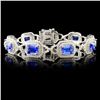 Image 1 : 14K Gold 8.41ct Tanzanite & 3.91ctw Diam Bracelet