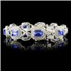 Image 2 : 14K Gold 8.41ct Tanzanite & 3.91ctw Diam Bracelet