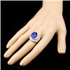 Image 3 : 18K Gold 8.30ct Tanzanite & 2.18ctw Diamond Ring