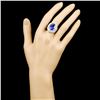 Image 4 : 18K Gold 8.30ct Tanzanite & 2.18ctw Diamond Ring