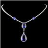 Image 1 : 18K White Gold 15.42ct Tanzanite & 3.76ctw Diamond