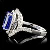 Image 3 : 18K W Gold 3.70ct Tanzanite & 0.87ct Diamond Ring