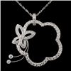 Image 1 : 18K White Gold 1.30ctw Diamond Pendant