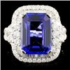 Image 1 : 18K Gold 8.12ct Tanzanite & 1.58ctw Diamond Ring