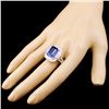 Image 3 : 18K Gold 8.12ct Tanzanite & 1.58ctw Diamond Ring