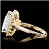 Image 3 : 14K Gold 5.45ct Aquamarine & 0.52ctw Diamond Ring