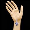 Image 3 : 18k Gold 6.52ct Tanzanite & 1.16ct Diamond Pendant