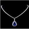 Image 1 : 18K Gold 9.73ct Tanzanite & 7.29ct Diamond Necklac