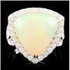 Image 1 : 18K Gold 6.63ct Opal & 1.22ctw Diamond Ring