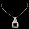 Image 2 : 14K Gold 3.30ct Tourmaline & 0.41ctw Diamond Penda
