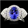 Image 1 : 18K Gold 2.53ct Tanzanite & 0.90ctw Diamond Ring