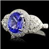 Image 2 : 18K Gold 2.53ct Tanzanite & 0.90ctw Diamond Ring