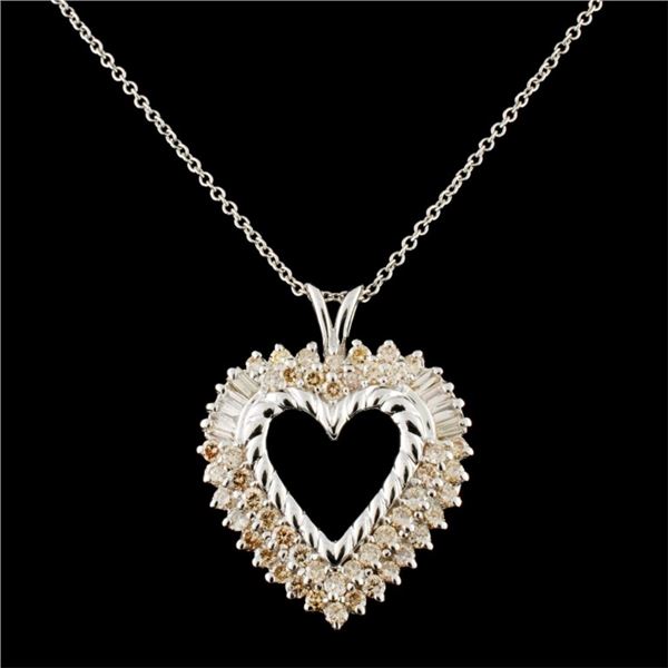 14K Gold 1.40ctw Diamond Pendant