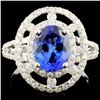 Image 1 : 14K Gold 2.05ct Tanzanite & 0.75ctw Diamond Ring