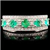 Image 1 : 14K Gold 0.49ct Emerald & 0.18ctw Diamond Ring