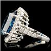 Image 4 : 14K Gold 11.50ct Topaz & 1.65ctw Diamond Ring