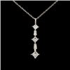 Image 1 : 14K White Gold 0.85ctw Diamond Pendant